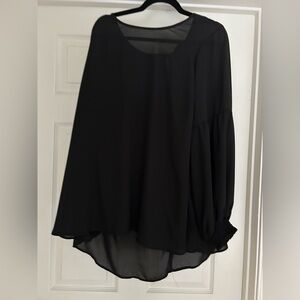 Torrid Black Sheer Blouse—NWT